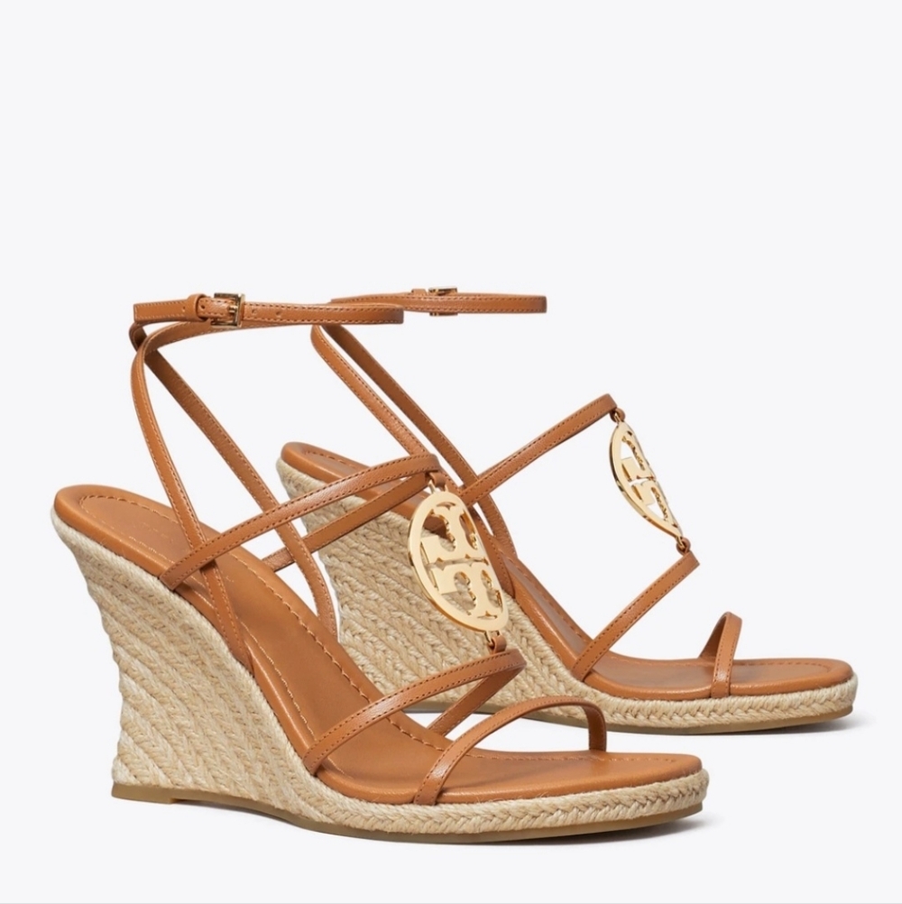 Tory Burch Brown Espadrille Wedges